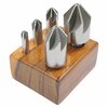 Hhip 1/4-1 in. 5 Piece 82 Degree 6 Flute High Speed Steel Chatterless Countersink Set 2001-3000